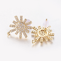 Латунные серьги-гвоздики из циркония ZIRC-E132-17G