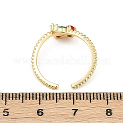 925 женское кольцо-манжета из стерлингового серебра с микропаве из циркония RJEW-G354-01G