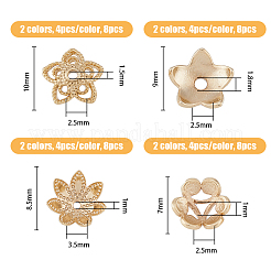 32 шт. 8-х стильный латунный колпачок для бусины KK-FH0006-60