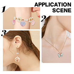 500 шт. пластиковые плоские накладные скобы с клеевым слоем&nbsp;KY-YW0002-14