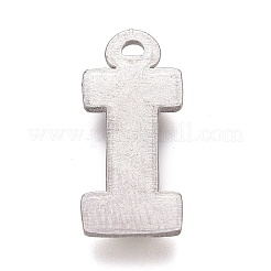 変色しない304ステンレススチールペンダント  アルファベット  文字.i  16x7x2mm  穴：1mm&nbsp;X-STAS-H119-01P-I