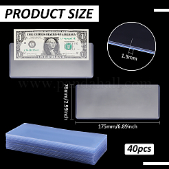 Прямоугольный пластиковый держатель для долларовых купюр для коллекционеров AJEW-WH0248-737A