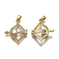 Латунные прозрачные кубические циркониевые подвески в виде созвездий&nbsp;KK-B031-08G