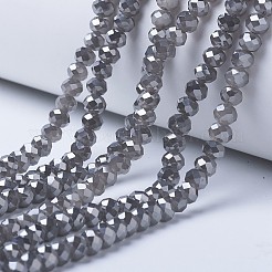 Abalorios de vidrio electroplate hebras&nbsp;EGLA-A034-J10mm-Y01