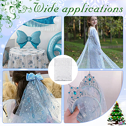 Нейлоновая ткань с узором снежинки DIY-WH0084-85A