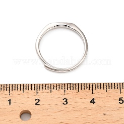 925 регулируемое кольцо из стерлингового серебра с родиевым покрытием RJEW-S397-01P-04