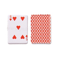 ミニペーパーポーカー  ミニチュアトランプ  子供のおもちゃ  ホワイト  182x125x0.6mm&nbsp;AJEW-P096-01