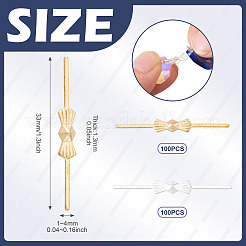 200 шт. 2-х цветные железные пряжки-бантики&nbsp;IFIN-TA0001-71