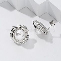 Латунь серьги EJEW-R016-18P