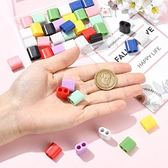 40 Stück 10 Farben ABS-Kunststoff-Dia-Charms&nbsp;MACR-CJ0002-47