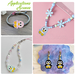 10 шт. 5-х цветные бусины-пингвины из пищевого экологически чистого силикона SIL-GO0001-13