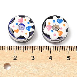 Прозрачные стеклянные эмалевые бусины&nbsp;LAMP-U004-05B-07