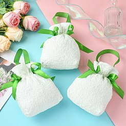 Тканевые высокие жаккардовые цветочные сахарные подарочные сумки на шнурке с ручкой ST-CJ0004-01D