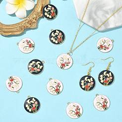 20шт 2 цвета сплава эмалевые подвески&nbsp;ENAM-FS0004-14