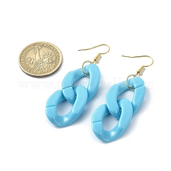 Boucles d'oreilles pendantes en forme de chaînes gourmettes en acrylique&nbsp;EJEW-JE05571