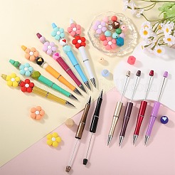 Kits para hacer bolígrafos con cuentas de plástico abs y silicona con forma de flor/perro diy&nbsp;DIY-SZ0010-11