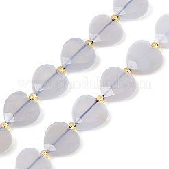 Природные голубые халцедон бисер пряди G-B044-B12-01