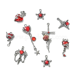 16 pz 8 stili di pendenti in lega e resina con strass&nbsp;FIND-CJ0005-96
