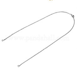 Anlaufgeschützte 304 Edelstahl-Kabelkette zur Herstellung von Halsketten&nbsp;LS-STAS-T040-PJ208-1-54