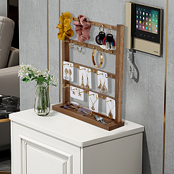 Деревянные стенды для ювелирных изделий ODIS-WH0078-32