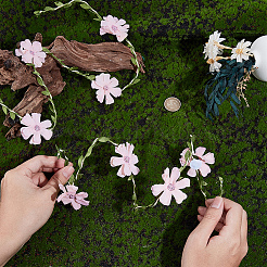 Brazaletes de poliéster con flores y alambre de hierro para la parte superior del brazo para mujer&nbsp;AJEW-GF0014-08A