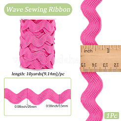 9.7~10 ярд полиэстеровой волнистой кружевной ленты для отделки OCOR-GF0004-55B