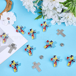 12 шт. крестообразные эмалевые булавки&nbsp;JEWB-CP0001-41