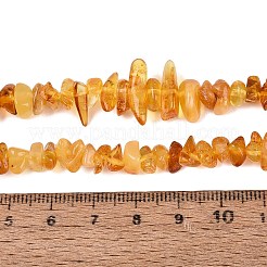 天然琥珀ビーズ連売り  チップ  4.5~18x4~8.5x3~6mm  穴：0.6~0.7mm  約106個/連  14.96インチ（38cm）&nbsp;G-N371-13A-01