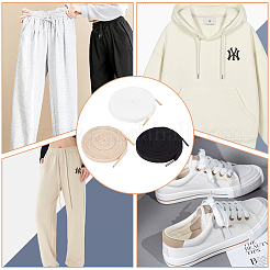 3 прядь 3 цвета плоские полиэстеровые сменные шнуры для затягивания DIY-BC0012-06