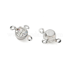 Liens de composants de lustre en verre transparent pavé de laiton&nbsp;FIND-WH0152-919S