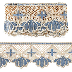 5 ярд полиэстеровой волнистой кружевной ленты для отделки SRIB-GF0001-44C