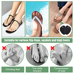 6 Paar Kunstleder-Vorfußpolster für Flip-Flops&nbsp;FIND-GA0008-31C