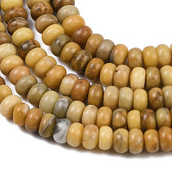 Нити натуральных бусин из нефрита хуанлун&nbsp;G-L647-D02-4x6mm