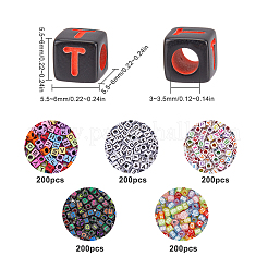 5 стиль прозрачные и непрозрачные акриловые бусины&nbsp;MACR-SP0001-12B