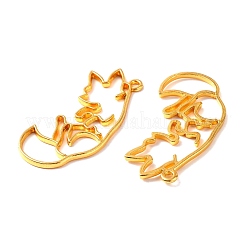 Сплав открытая задняя рамка большие подвески PALLOY-WH0081-06