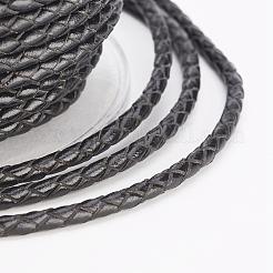 Экологически чистый плетеный кожаный шнур OCOR-L035-3mm-E09