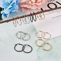 Серьги-кольца из нержавеющей стали 304 EJEW-TA0001-05
