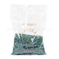 MIYUKIラウンドロカイユビーズ  日本製シードビーズ  8/0  （rr3205)マジックエメラルドマリンライニングクリスタル  3mm  穴：1mm  約19000~20500個/ポンド&nbsp;SEED-G008-RR3205