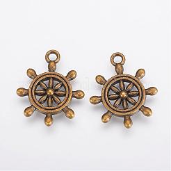 Colgantes de la aleación de estilo tibetano&nbsp;TIBEP-A122979-AB-FF