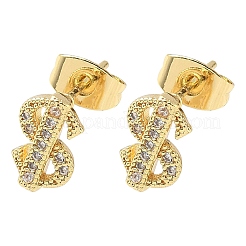 Серьги-гвоздики из циркония EJEW-Z144-22G