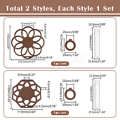 2 Set 2 Stile Wandbehang-Terrarien-Pflanzgefäß mit Kunststoffrohr&nbsp;ODIS-GA0001-53C
