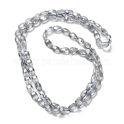 Стеклянные бусины с гальваническим покрытием &nbsp;EGLA-P064-01B-PL04