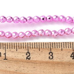 Запекание ниток окрашенных синтетических немагнитных гематитовых бусин G-H020-K01-07