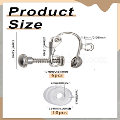Латунные серьги с клипсами&nbsp;KK-LP0002-11P
