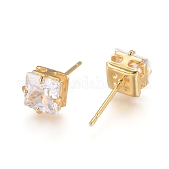 Латунь серьги EJEW-L245-005G