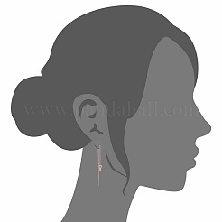 925 orecchini con filo d'argento sterling&nbsp;JE567A