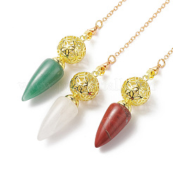 Большие подвески с маятником из смешанных драгоценных камней G-H281-42G