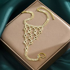 Летние женские браслеты на ногу с каплевидным вырезом из латуни&nbsp;FS-WG8E204-03