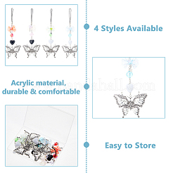 4 шт. ремешок для мобильного телефона из сплава и акрила HJEW-HS00007