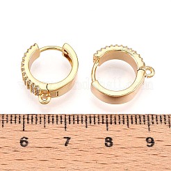 Латунный микропаве кубический цирконий кольцо серьги фурнитура&nbsp;KK-N261-50G